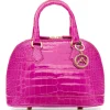 Avvenice Bags-- Imperium - Crocodile Bag - Pearly Fuchsia - Handmade in Italy - Exclusive Luxury Collection -