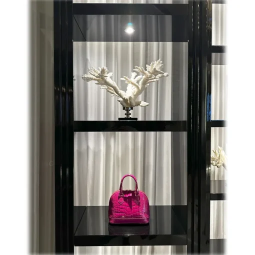 Avvenice Bags-- Imperium - Crocodile Bag - Pearly Fuchsia - Handmade in Italy - Exclusive Luxury Collection -