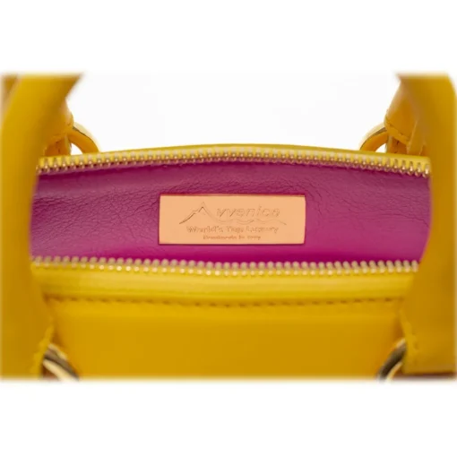 Avvenice Bags-- Imperium - Premium Leather Bag - Yellow - Handmade in Italy - Exclusive Luxury Collection -