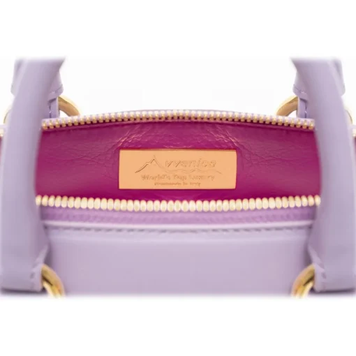 Avvenice Bags-- Imperium - Premium Leather Bag - Lilac - Handmade in Italy - Exclusive Luxury Collection -