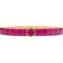 Avvenice Belts-- Iris - Crocodile Belt - Pearly Fuchsia - Handmade in Italy - Exclusive Luxury Collection -