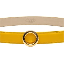 Avvenice Belts-- Iris - Premium Leather Belt - Yellow - Handmade in Italy - Exclusive Luxury Collection -