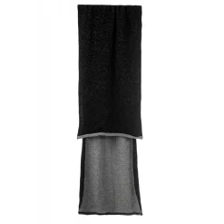 Avvenice Tops|Scarves-- Precious Cashmere Scarf - Double Face - Bicolor - Black Grey - Handmade in Italy - Exclusive Luxury Collection -