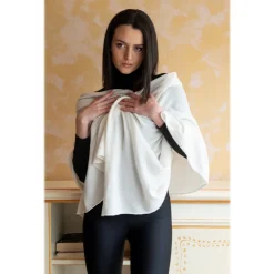 Avvenice Tops|Scarves-- Precious Cashmere Scarf - Pashmina - White - Handmade in Italy - Exclusive Luxury Collection -