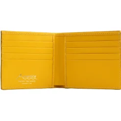 Avvenice Wallets-- Premium Leather Wallet - Yellow - Handmade in Italy - Exclusive Luxury Collection -