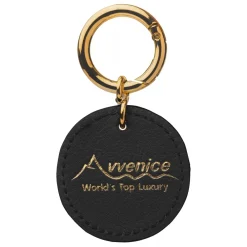 Avvenice Other Accessories-- Premium Leather Pendant - Black - Keychain - Handmade in Italy - Exclusive Luxury Collection -