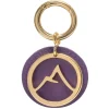 Avvenice Other Accessories-- Premium Leather Pendant - Purple - Keychain - Handmade in Italy - Exclusive Luxury Collection -