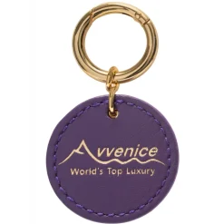 Avvenice Other Accessories-- Premium Leather Pendant - Purple - Keychain - Handmade in Italy - Exclusive Luxury Collection -