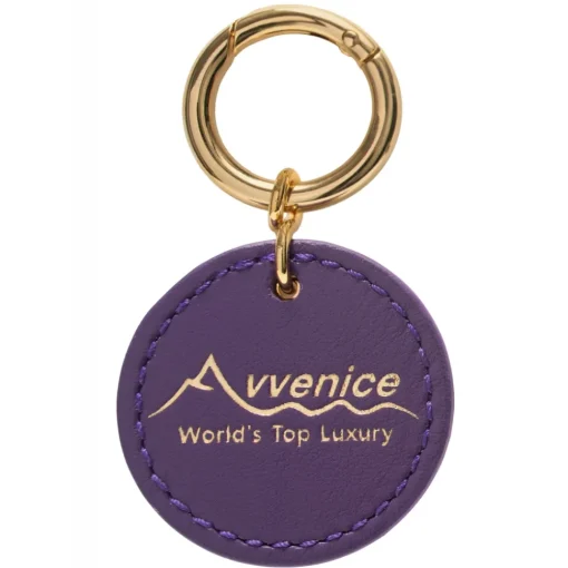 Avvenice Other Accessories-- Premium Leather Pendant - Purple - Keychain - Handmade in Italy - Exclusive Luxury Collection -