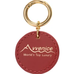 Avvenice Other Accessories-- Premium Leather Pendant - Red - Keychain - Handmade in Italy - Exclusive Luxury Collection -