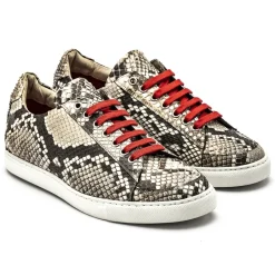 Avvenice Shoes-- Python Sneakers - Natural - Handmade in Italy - Exclusive Luxury Collection -