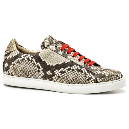 Avvenice Shoes-- Python Sneakers - Natural - Handmade in Italy - Exclusive Luxury Collection -