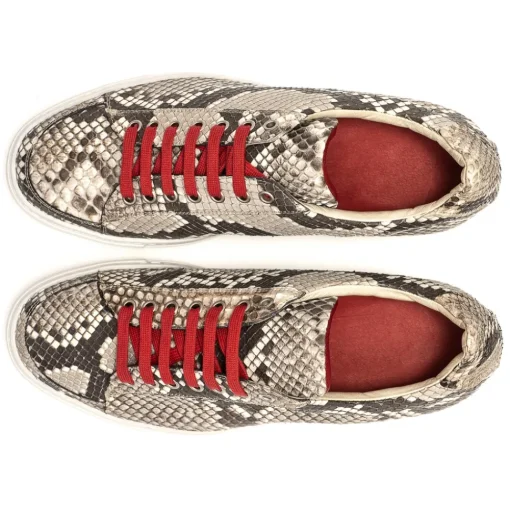 Avvenice Shoes-- Python Sneakers - Natural - Handmade in Italy - Exclusive Luxury Collection -