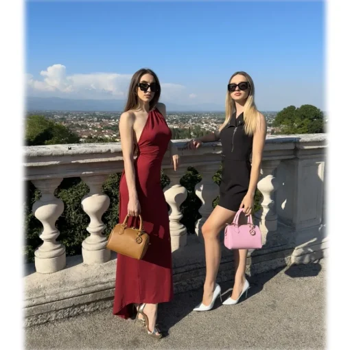 Avvenice Bags-- Thesaura - Premium Leather Bag - Pink - Handmade in Italy - Exclusive Luxury Collection -