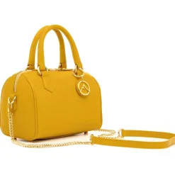 Avvenice Bags-- Thesaura - Premium Leather Bag - Yellow - Handmade in Italy - Exclusive Luxury Collection -