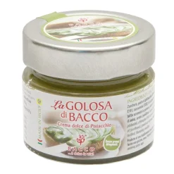 Bacco - Tipicit\u00e0 al Pistacchio Sweets-Bacco - Tipicità al Pistacchio - La Golosa di Bacco - Cream with Green Pistachio from Bronte - Artisan Spreadable Creams - 90 g - Avvenice