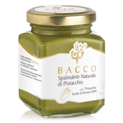 Bacco - Tipicit\u00e0 al Pistacchio Sweets-Bacco - Tipicità al Pistacchio - Natural Cream with Pistachio from Bronte P.D.O. - Artisan Spreadable Creams - 190 g - Avvenice