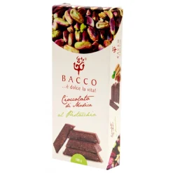 Bacco - Tipicit\u00e0 al Pistacchio Sweets-Bacco - Tipicità al Pistacchio - Chocolate of Modica - Pistachio - Artisan Chocolate - 100 g - Avvenice