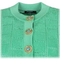 Balmain Knitwears-- Cardigan - Light Green - Exclusive Luxury Collection - Avvenice
