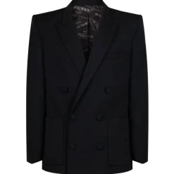 Balmain Jackets-- Grain de Poudre Blazer - Black - Exclusive Luxury Collection - Avvenice