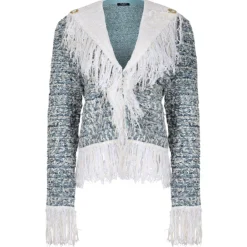 Balmain Jackets-- Jacket - Blue White - Exclusive Luxury Collection - Avvenice