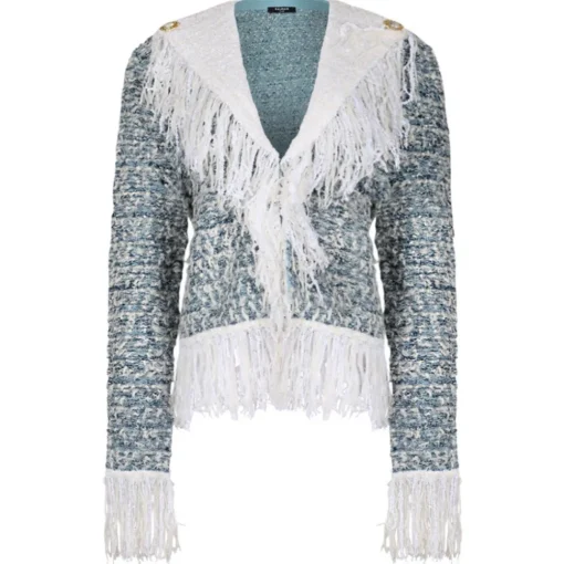Balmain Jackets-- Jacket - Blue White - Exclusive Luxury Collection - Avvenice