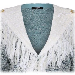 Balmain Jackets-- Jacket - Blue White - Exclusive Luxury Collection - Avvenice