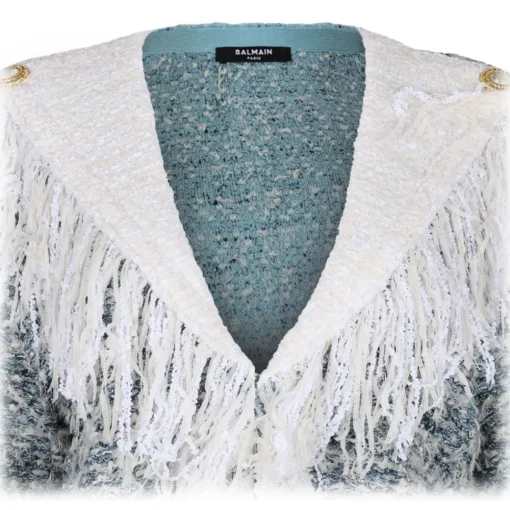 Balmain Jackets-- Jacket - Blue White - Exclusive Luxury Collection - Avvenice