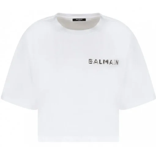 Balmain T-shirt-- Logo Print T-Shirt - White - Exclusive Luxury Collection - Avvenice