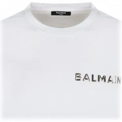 Balmain T-shirt-- Logo Print T-Shirt - White - Exclusive Luxury Collection - Avvenice