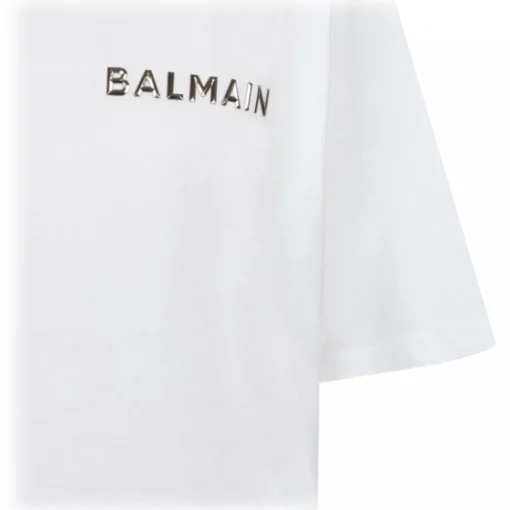 Balmain T-shirt-- Logo Print T-Shirt - White - Exclusive Luxury Collection - Avvenice