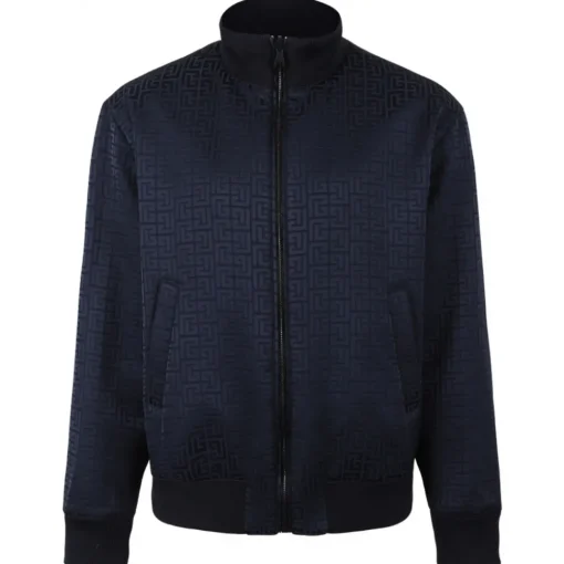 Balmain Jackets-- Monogram Reversible Bomber Jacket - Black White - Exclusive Luxury Collection - Avvenice