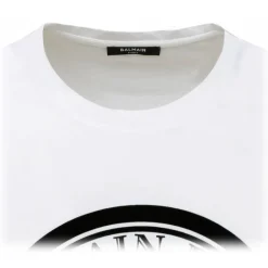 Balmain T-shirt-- Organic Cotton Logo Print T-Shirt - White - Exclusive Luxury Collection - Avvenice