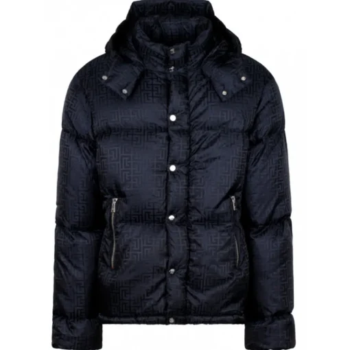 Balmain Jackets-- Puffer Jacket - Navy Blue - Exclusive Luxury Collection - Avvenice