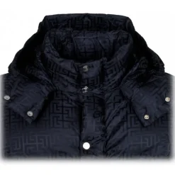 Balmain Jackets-- Puffer Jacket - Navy Blue - Exclusive Luxury Collection - Avvenice
