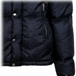Balmain Jackets-- Puffer Jacket - Navy Blue - Exclusive Luxury Collection - Avvenice