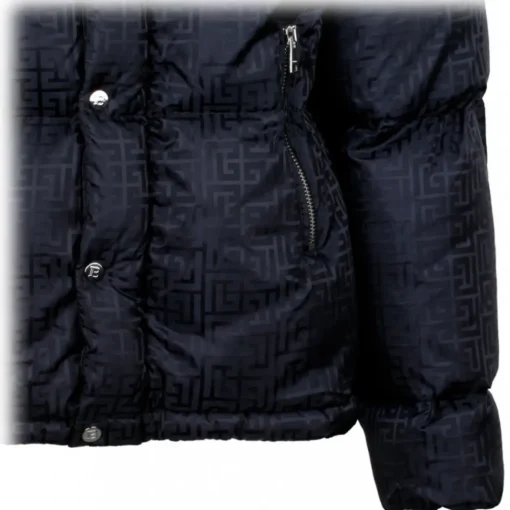Balmain Jackets-- Puffer Jacket - Navy Blue - Exclusive Luxury Collection - Avvenice