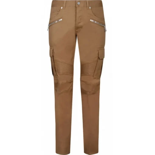 Balmain Trousers-- Skinny Leg Trousers - Taupe - Exclusive Luxury Collection - Avvenice