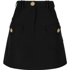 Balmain Skirts-- Skirt - Black - Exclusive Luxury Collection - Avvenice