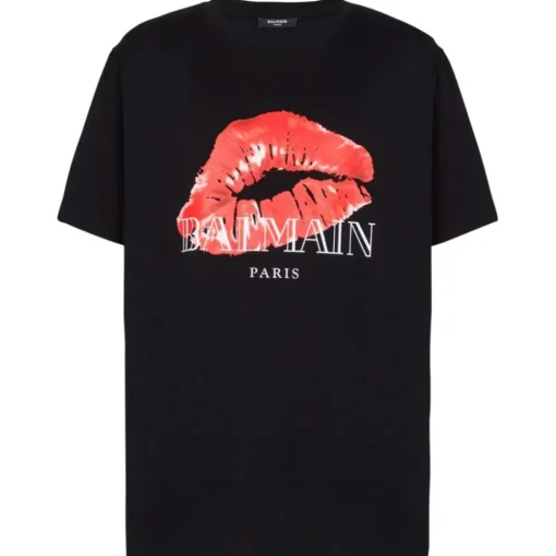 Balmain T-shirt-- T-Shirt - Black Red White - Exclusive Luxury Collection - Avvenice