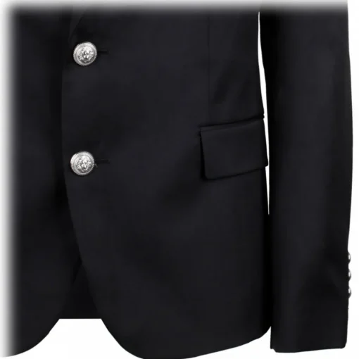 Balmain Jackets-- Two Button Jacket - Black - Exclusive Luxury Collection - Avvenice