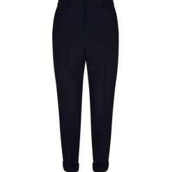 Balmain Trousers-- Virgin Wool Tailored Trousers - Navy Blue - Exclusive Luxury Collection - Avvenice