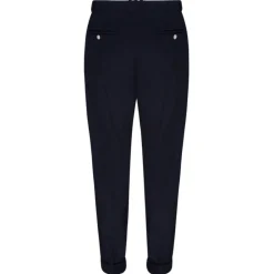 Balmain Trousers-- Virgin Wool Tailored Trousers - Navy Blue - Exclusive Luxury Collection - Avvenice