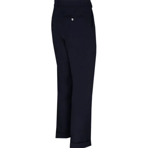 Balmain Trousers-- Virgin Wool Tailored Trousers - Navy Blue - Exclusive Luxury Collection - Avvenice