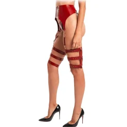 Belarex Swimwear-- Rome Garters - Dark Red - Harnesses - Lingerie - Luxury Exclusive Collection - Avvenice