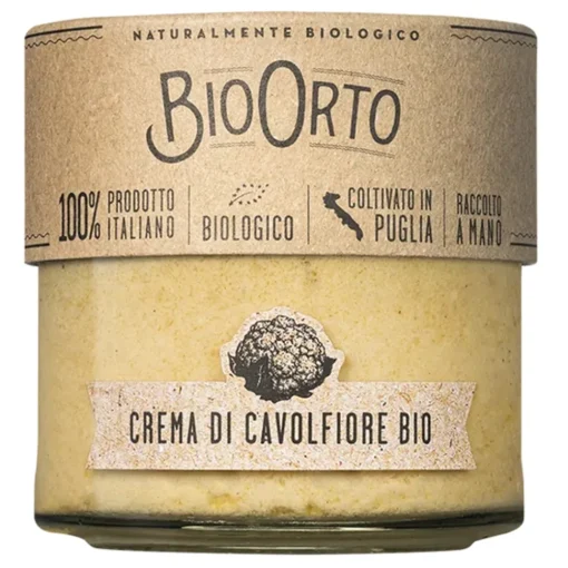 BioOrto Preserved Foods-- Organic Cauliflower Cream - Organic Preserved Foods - 180 g - Avvenice