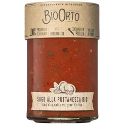 BioOrto Preserved Foods-- Organic Puttanesca Sauce - Organic Preserved Foods - 350 g - Avvenice