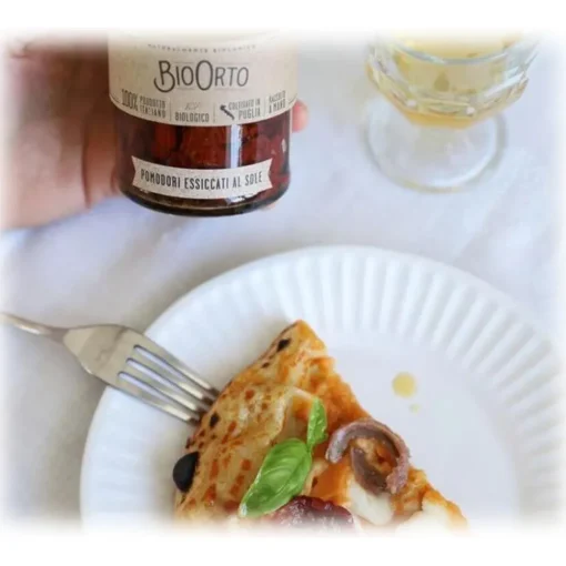 BioOrto Preserved Foods-- Organic Sun Dried Tomatoes in Evo Oil - Organic Preserved Foods - 360 g - Avvenice