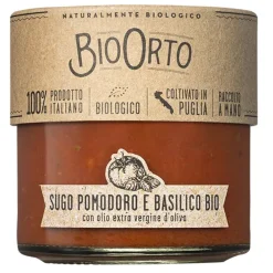 BioOrto Preserved Foods-- Organic Tomato and Basil Sauce - Organic Preserved Foods - 185 g - Avvenice
