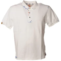 BoB Company T-shirt-- Polo Shirt with Embroidery and Patches - White - T-Shirt - Made in Italy - Luxury Exclusive Collection - Avvenice